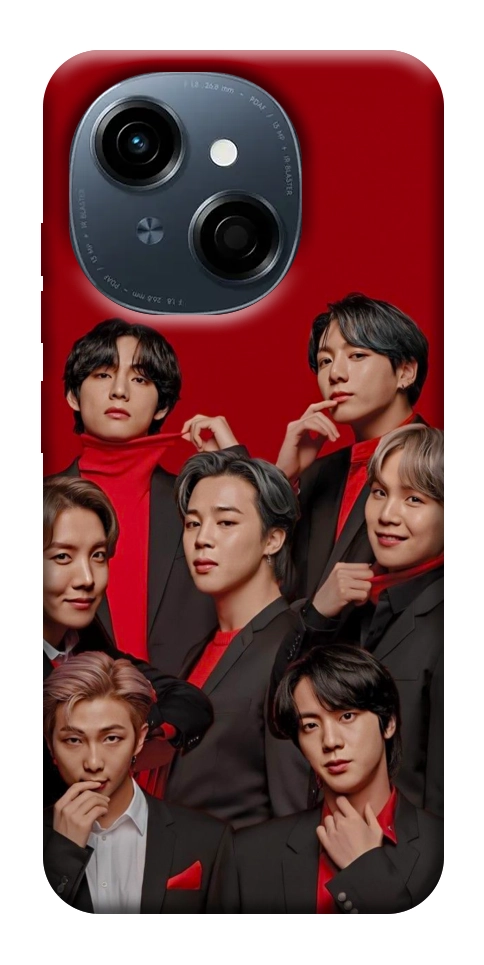 Чехол BTS in red для TECNO Spark Go 1 (KL4)