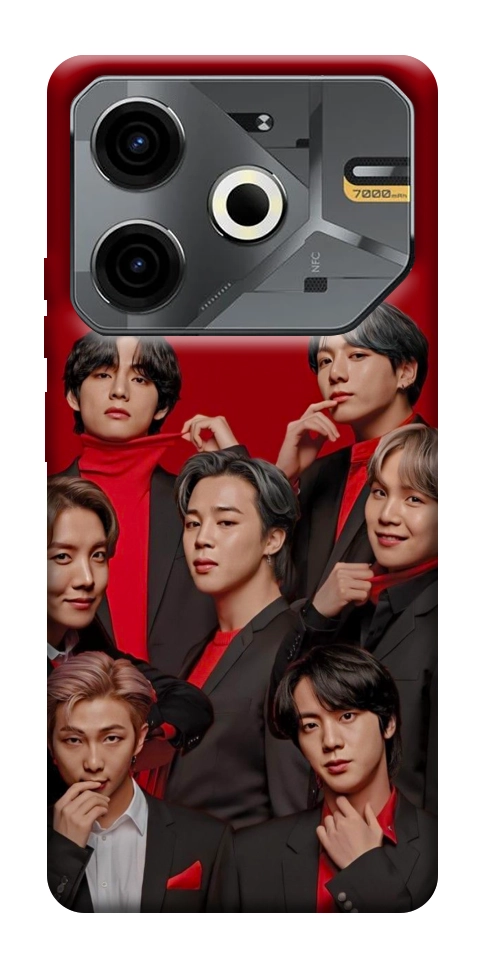 Чохол BTS in red для TECNO Pova 6 Neo (LI6)