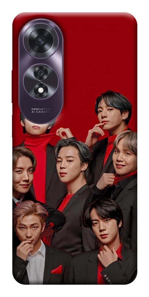 Чехол BTS in red для Oppo A60 4G