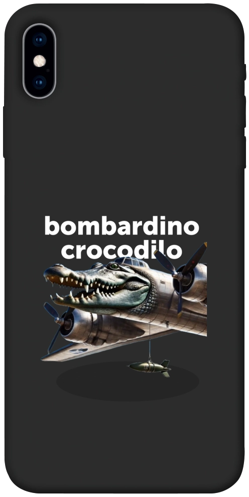Чехол Bombardino Crocodilo volante для iPhone XS