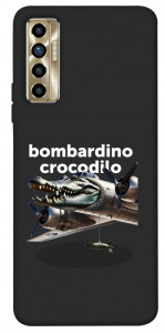 Чехол Bombardino Crocodilo volante для TECNO Camon 17P