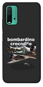 Чехол Bombardino Crocodilo volante для Xiaomi Redmi Note 9 4G