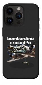 Чехол Bombardino Crocodilo volante для iPhone 14 Pro