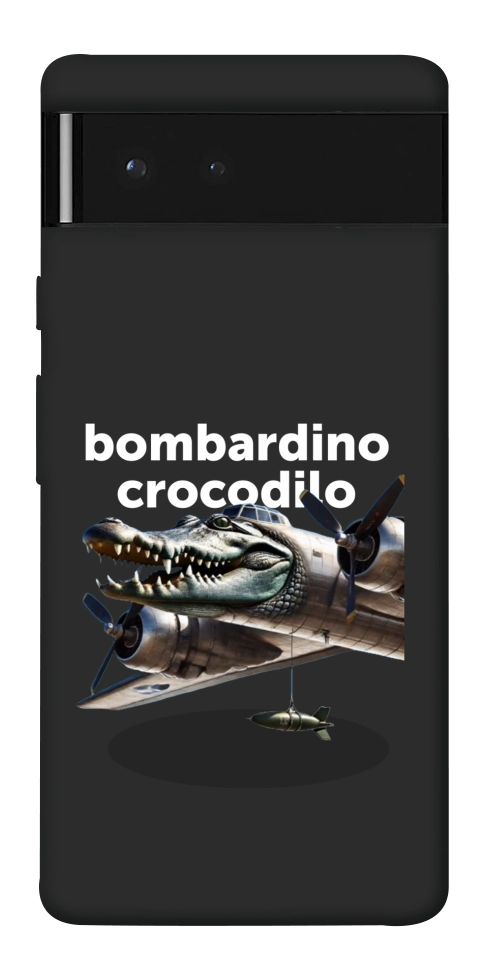 Чехол Bombardino Crocodilo volante для Google Pixel 6