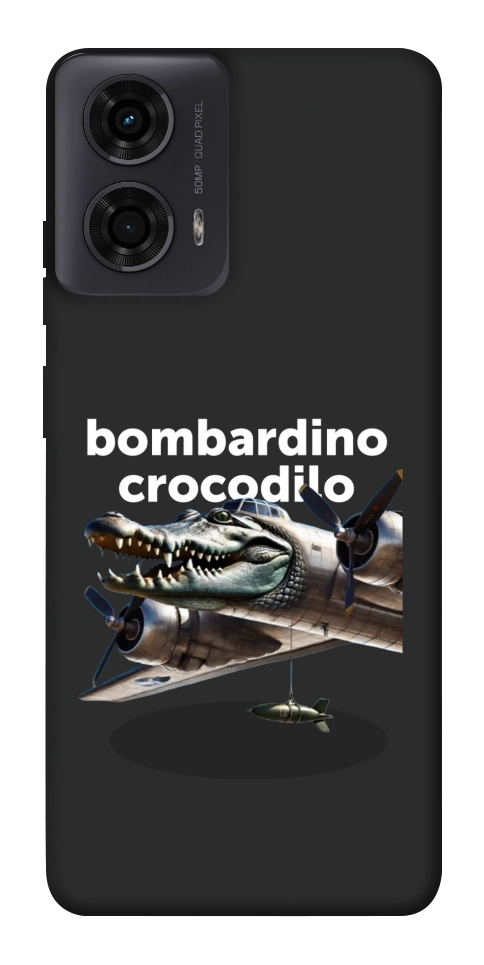 Чехол Bombardino Crocodilo volante для Motorola Moto G04