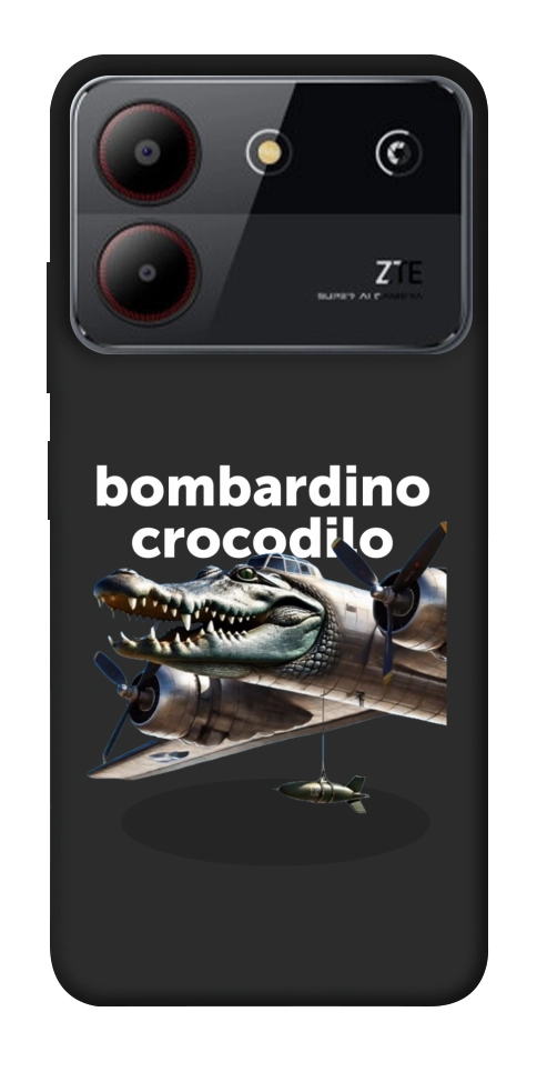 Чехол Bombardino Crocodilo volante для ZTE Blade A54 4G