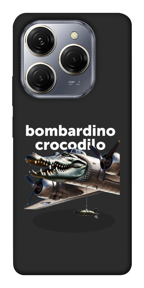 Чехол Bombardino Crocodilo volante для TECNO Spark 20 Pro