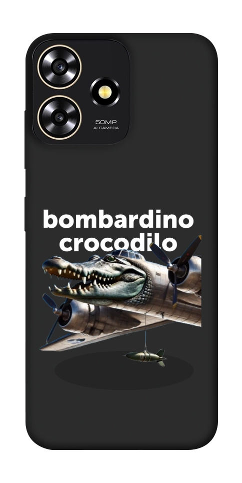 Чехол Bombardino Crocodilo volante для ZTE Blade A73 4G