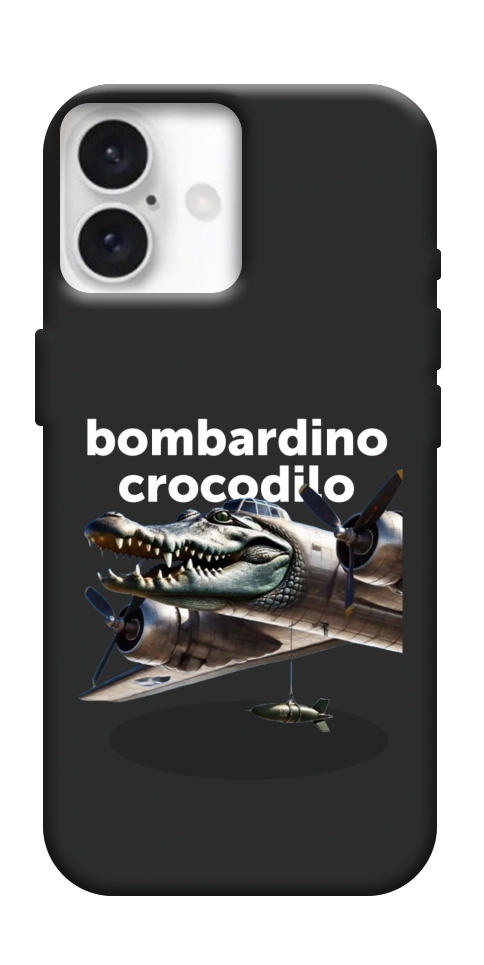 Чехол Bombardino Crocodilo volante для iPhone 16 Plus