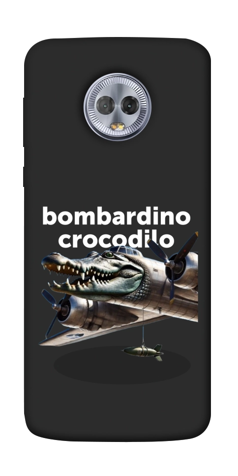 Чехол Bombardino Crocodilo volante для Motorola Moto G6 Plus