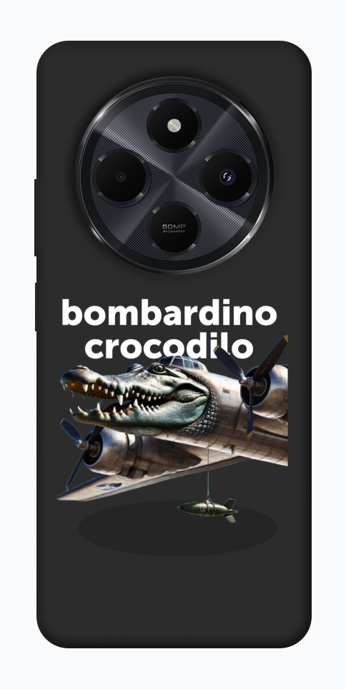 Чехол Bombardino Crocodilo volante для Xiaomi Redmi 14C