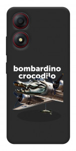 Чехол Bombardino Crocodilo volante для ZTE Blade A34 4G