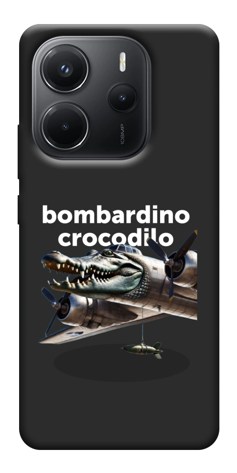 Чехол Bombardino Crocodilo volante для Xiaomi Redmi Note 14 4G (Int. version)
