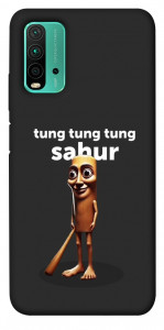Чехол Tung Tung Tung Sahur Tamburo для Xiaomi Redmi Note 9 4G
