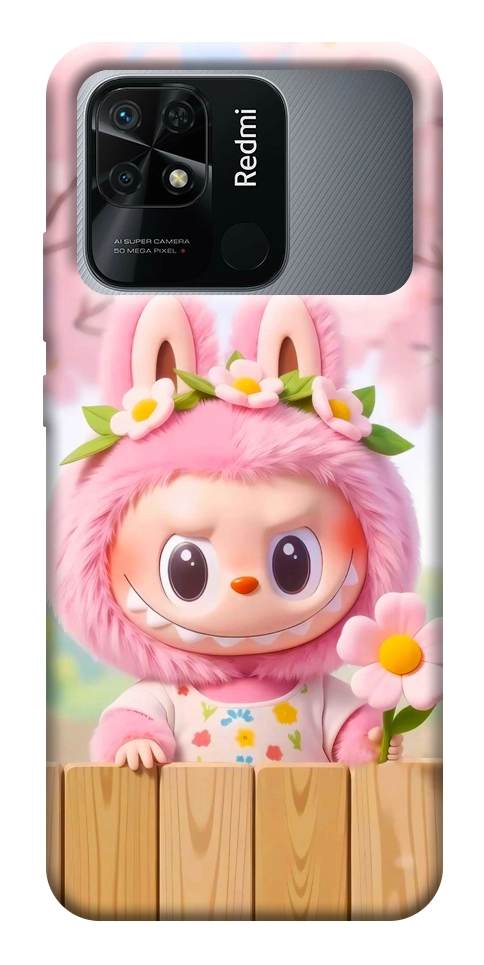 Чохол Labubu flower для Xiaomi Redmi 10C