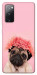 Чохол Мопс із квітами для Galaxy S20 FE