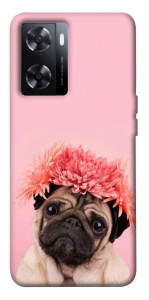 Чехол Мопс с цветами для OnePlus Nord N20 SE