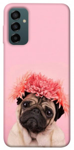 Чехол Мопс с цветами для Galaxy M34 5G