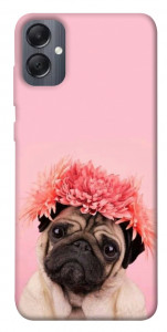 Чохол Мопс із квітами для Galaxy A05