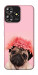 Чехол Мопс с цветами для ZTE Blade A73 4G