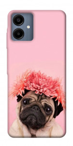 Чехол Мопс с цветами для Galaxy A06
