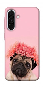 Чехол Мопс с цветами для Galaxy A36 5G