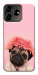 Чехол Мопс с цветами для ZTE Blade V50 Design 4G