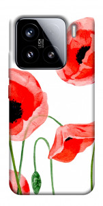 Чохол Акварельні маки для Xiaomi 15