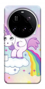 Чехол Единорог с радугой для Xiaomi 15 Ultra