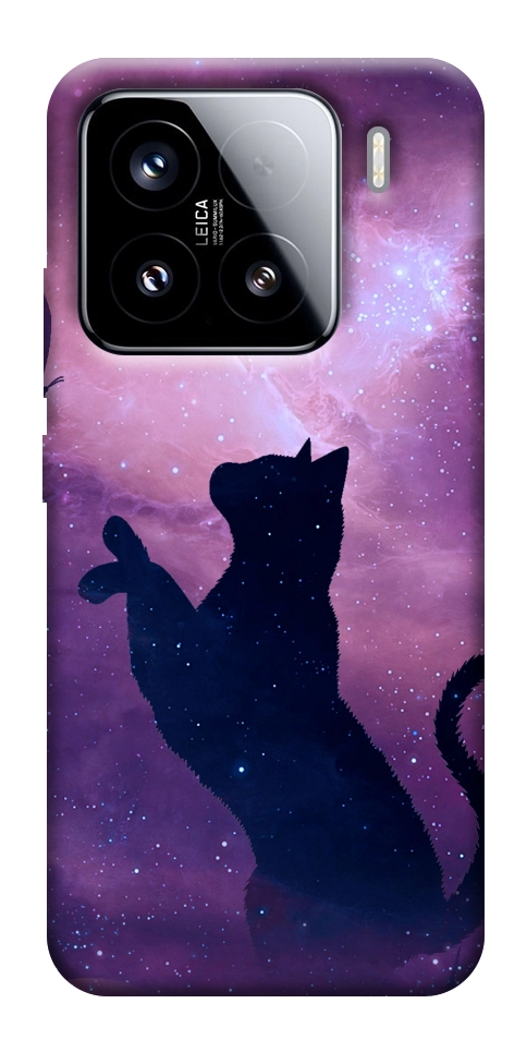 Чехол Кот и бабочка для Xiaomi 15