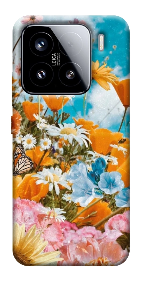 Чехол Летние цветы для Xiaomi 15