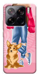 Чехол Girl and corgi для Xiaomi 15 Pro