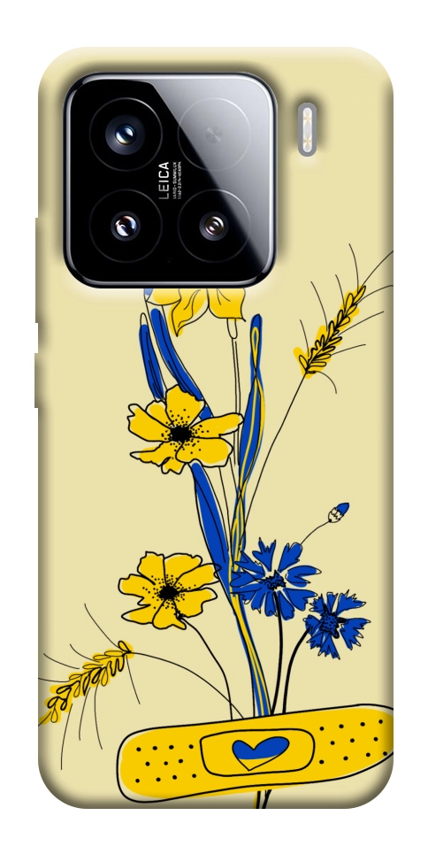 Чехол Українські квіточки для Xiaomi 15