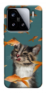 Чохол Cat with fish для Xiaomi 15