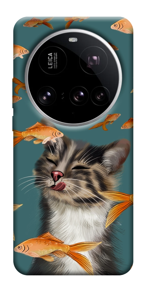 Чохол Cat with fish для Xiaomi 15 Ultra