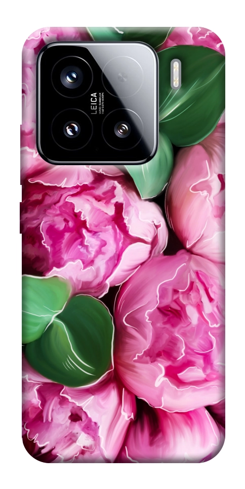 Чохол Пахкі півонії для Xiaomi 15