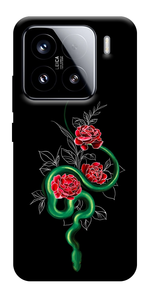 Чехол Snake in flowers для Xiaomi 15