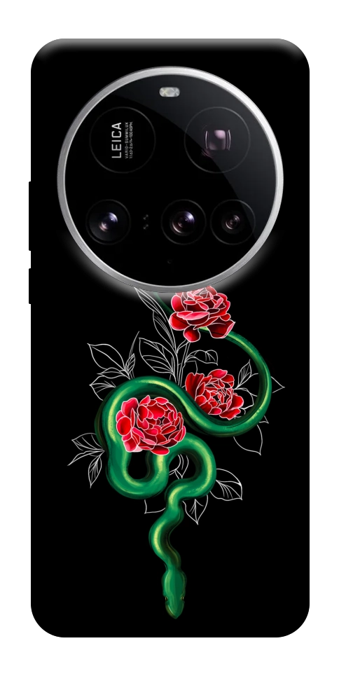 Чехол Snake in flowers для Xiaomi 15 Ultra