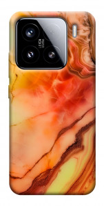 Чехол Красный коралл мрамор для Xiaomi 15