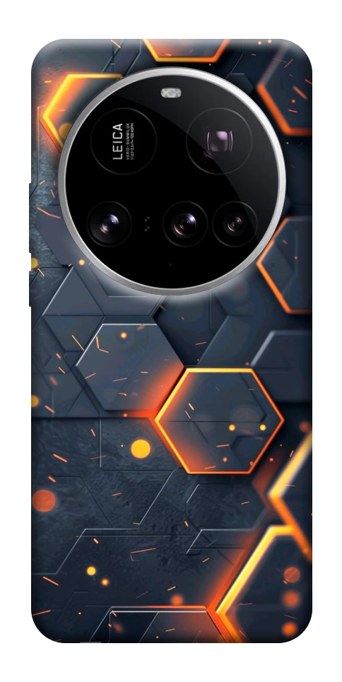 Чехол Burning hex pattern для Xiaomi 15 Ultra