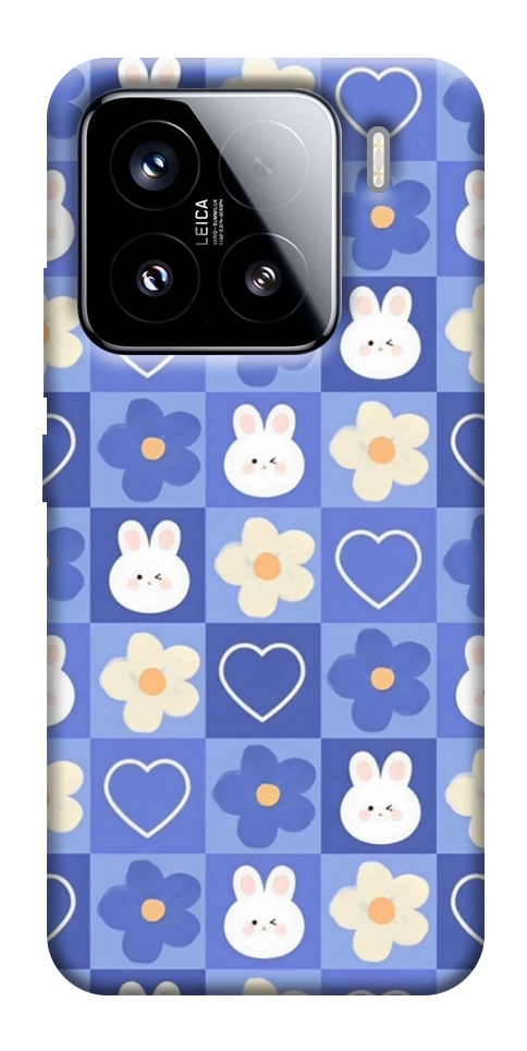 Чехол Кролики-цветочки для Xiaomi 15