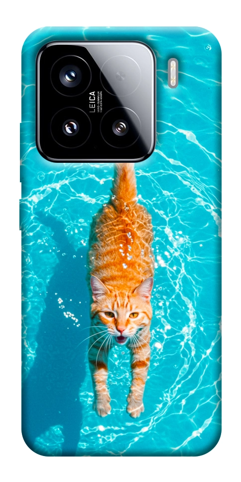 Чехол Cat swimming для Xiaomi 15