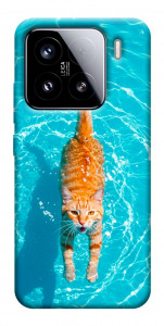 Чехол Cat swimming для Xiaomi 15