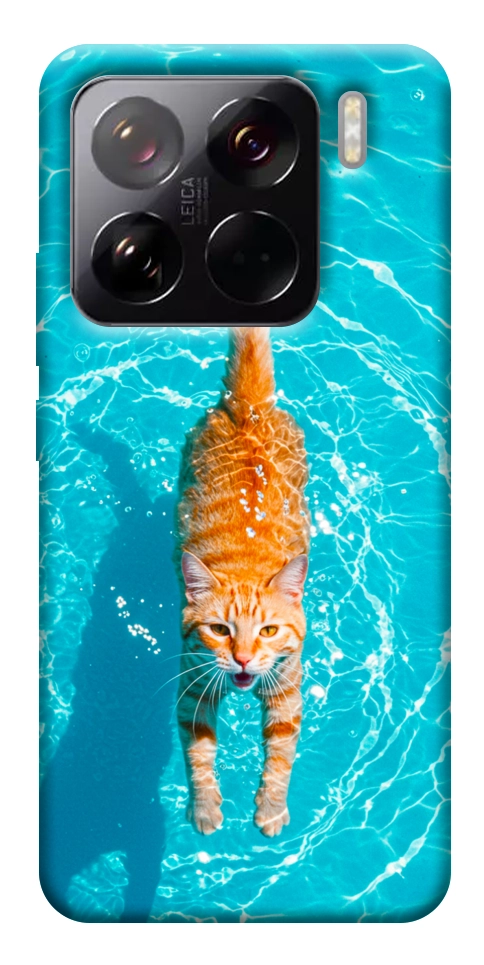 Чехол Cat swimming для Xiaomi 15 Pro