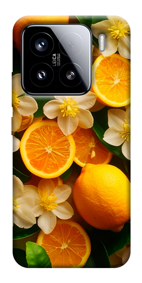 Чехол Лимоны и цветы для Xiaomi 15