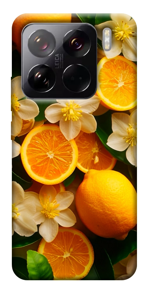 Чехол Лимоны и цветы для Xiaomi 15 Pro