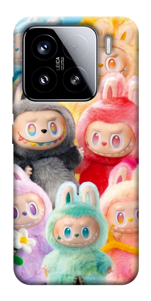 Чехол Rainbow labubu для Xiaomi 15