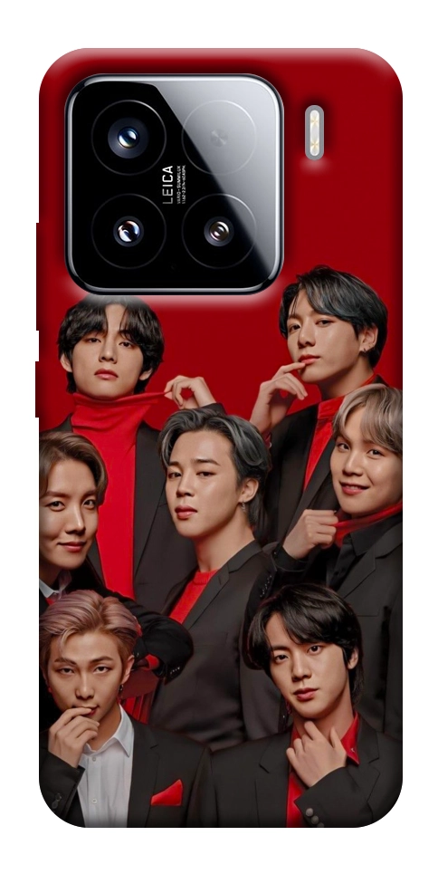 Чехол BTS in red для Xiaomi 15