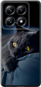 Чехол для Xiaomi 14T Pro Дымчатый кот (Серый)
