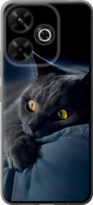 Чохол для Xiaomi Poco M6 4G Димчастий кіт (Сірий)